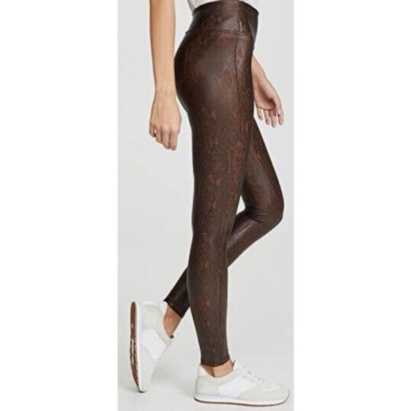 Spanx Snake-Printed Faux Leather Full Length Leggings size M - Picture 10 of 11